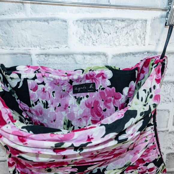 Agnes b. Paris Women's Strapeless Floral Print Dress fits size S/M - Picture 5 of 8